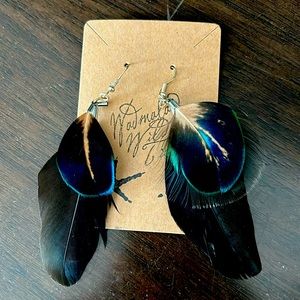 Brand new feather earrings NWT